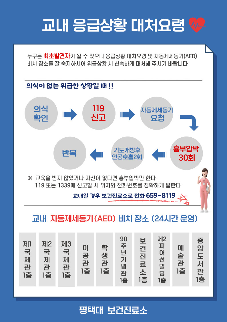 교내 응급상황 대처요령 (심폐소생술)