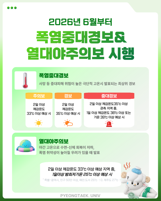 폭염중대경보&열대야주의보 시행