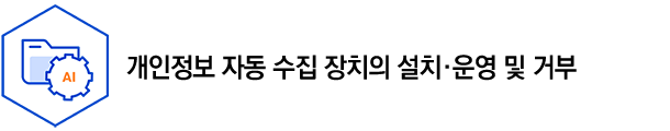 개인정보의 자동 수집 장치 설치·운영 및 거부